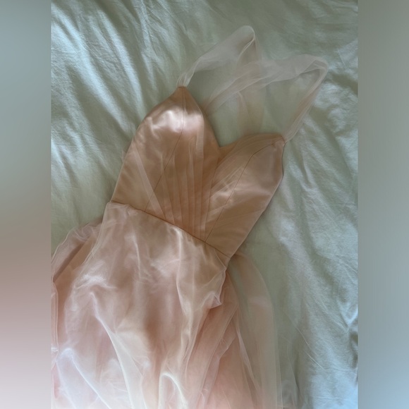 custom made bridesmaid dress pink maxi - Picture 11 of 11